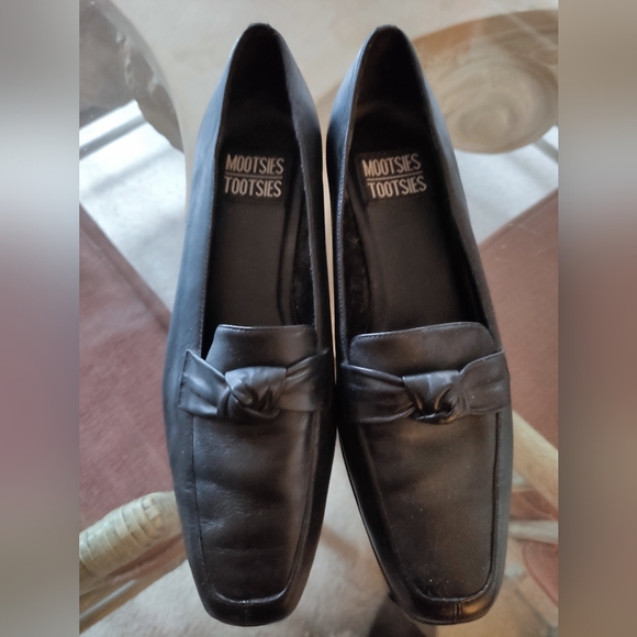 Mootsies Tootsies Women's Flats 9M Slip-On Loafers Black Soft Leather - Picture 1 of 6